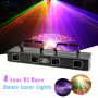 4 Eyes 560mw RGB Full Color Stepper Motor Laser Light With Patterns